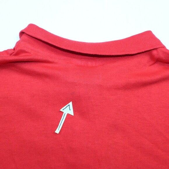 Vintage Hanes Mens Large 2 Button 50/50 Red Polo Shirt Made USA Preppy Shirt - Picture 9 of 9